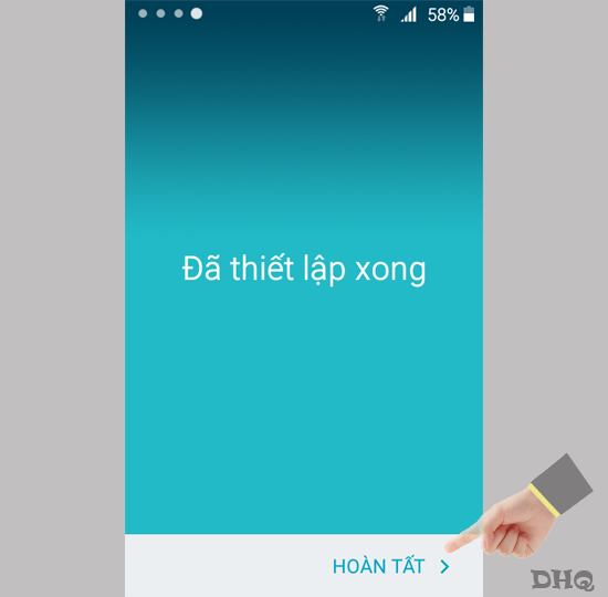 Chọn hoàn tất